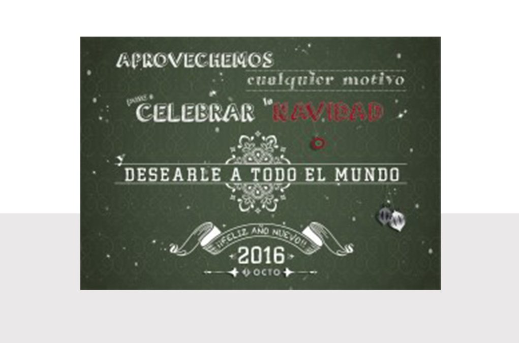 ¡Felices fiestas y feliz 2016!